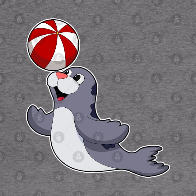 Seal with Water polo by Markus Schnabel